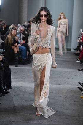 Milan, Italy: Milan, Milan Women s Fashion Week Spring Summer 2026 - Women s Fashion, Spring Summer 2026. - Blumarine fashion show - catwalk - photo: model Milan Italy  - ZUMAp169 20250926_zea_p169_511 Copyright: xSimonaxChiocciax