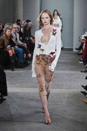 Milan, Italy: Milan, Milan Women s Fashion Week Spring Summer 2026 - Women s Fashion, Spring Summer 2026. - Blumarine fashion show - catwalk - photo: model Milan Italy  - ZUMAp169 20250926_zea_p169_523 Copyright: xSimonaxChiocciax