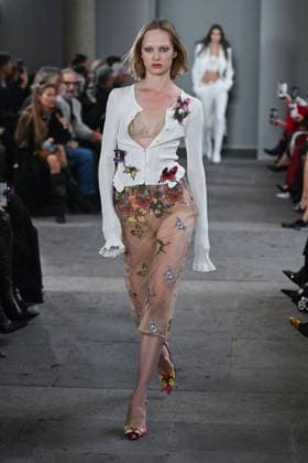 Milan, Italy: Milan, Milan Women s Fashion Week Spring Summer 2026 - Women s Fashion, Spring Summer 2026. - Blumarine fashion show - catwalk - photo: model Milan Italy  - ZUMAp169 20250926_zea_p169_524 Copyright: xSimonaxChiocciax