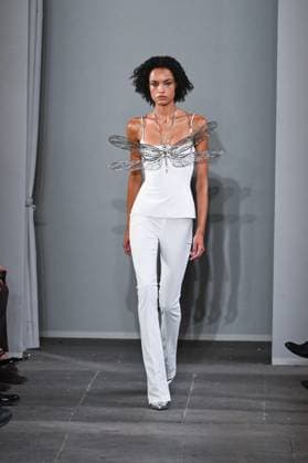 Milan, Italy: Milan, Milan Women s Fashion Week Spring Summer 2026 - Women s Fashion, Spring Summer 2026. - Blumarine fashion show - catwalk - photo: model Milan Italy  - ZUMAp169 20250926_zea_p169_527 Copyright: xSimonaxChiocciax