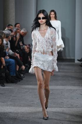 Milan, Italy: Milan, Milan Women s Fashion Week Spring Summer 2026 - Women s Fashion, Spring Summer 2026. - Blumarine fashion show - catwalk - photo: model Milan Italy  - ZUMAp169 20250926_zea_p169_529 Copyright: xSimonaxChiocciax