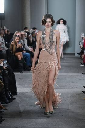 Milan, Italy: Milan, Milan Women s Fashion Week Spring Summer 2026 - Women s Fashion, Spring Summer 2026. - Blumarine fashion show - catwalk - photo: model Milan Italy  - ZUMAp169 20250926_zea_p169_522 Copyright: xSimonaxChiocciax