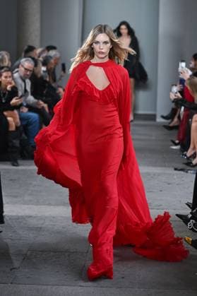 Milan, Italy: Milan, Milan Women s Fashion Week Spring Summer 2026 - Women s Fashion, Spring Summer 2026. - Blumarine fashion show - catwalk - photo: model Milan Italy  - ZUMAp169 20250926_zea_p169_535 Copyright: xSimonaxChiocciax