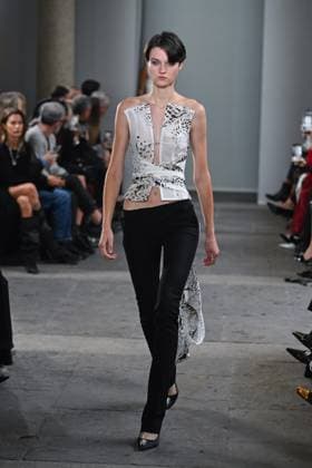 Milan, Italy: Milan, Milan Women s Fashion Week Spring Summer 2026 - Women s Fashion, Spring Summer 2026. - Blumarine fashion show - catwalk - photo: model Milan Italy  - ZUMAp169 20250926_zea_p169_543 Copyright: xSimonaxChiocciax