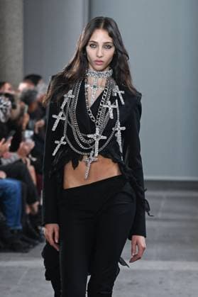 Milan, Italy: Milan, Milan Women s Fashion Week Spring Summer 2026 - Women s Fashion, Spring Summer 2026. - Blumarine fashion show - catwalk - photo: model Milan Italy  - ZUMAp169 20250926_zea_p169_559 Copyright: xSimonaxChiocciax