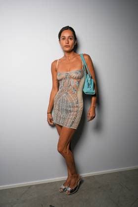 Milan, Milan Women s Fashion Week Spring Summer 2026 - Women s Fashion, Spring Summer 2026 - The Attico fashion show - arrivals in the photo: Guest  Copyright: xRiccardoxGIordanox xipa-agency.netx xRiccardoxGiordano IPAx IPA_Agency_IPA65789852