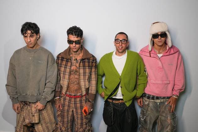 Milan, Milan Women s Fashion Week Spring Summer 2026 - Women s Fashion, Spring Summer 2026 - The Attico fashion show - arrivals in the photo: Tedua, Tony Effe, Domenico Formichetti, Antonio Pulvirenti  Copyright: xRiccardoxGIordanox xipa-agency.netx xRiccardoxGiordano IPAx IPA_Agency_IPA65789895