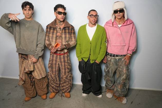 Milan, Milan Women s Fashion Week Spring Summer 2026 - Women s Fashion, Spring Summer 2026 - The Attico fashion show - arrivals in the photo: Tedua, Tony Effe, Domenico Formichetti, Antonio Pulvirenti  Copyright: xRiccardoxGIordanox xipa-agency.netx xRiccardoxGiordano IPAx IPA_Agency_IPA65789936