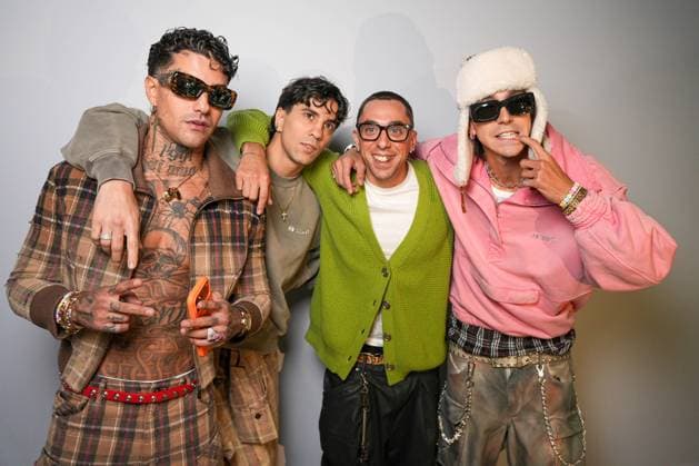 Milan, Milan Women s Fashion Week Spring Summer 2026 - Women s Fashion, Spring Summer 2026 - The Attico fashion show - arrivals in the photo: Tedua, Tony Effe, Domenico Formichetti, Antonio Pulvirenti  Copyright: xRiccardoxGIordanox xipa-agency.netx xRiccardoxGiordano IPAx IPA_Agency_IPA65789962