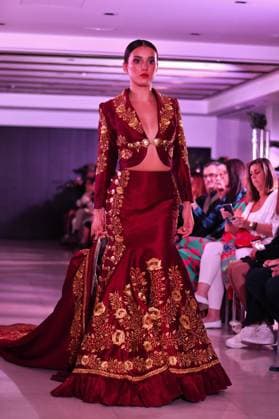 Spring Colors Fashion Week de Madrid - 26 Sep 2025 A model walks the runway wearing a design by Adan Terriquez during the Spring Colors Fashion Week de Madrid at Hotel Princesa. Madrid Spain Copyright: xAtilanoxGarciax xSOPAxImagesx FOTO49632
