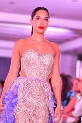 Spring Colors Fashion Week de Madrid - 26 Sep 2025 A model walks the runway wearing a design by Jarul Mercedes during the Spring Colors Fashion Week de Madrid at Hotel Princesa. Madrid Spain Copyright: xAtilanoxGarciax xSOPAxImagesx FOTO49730