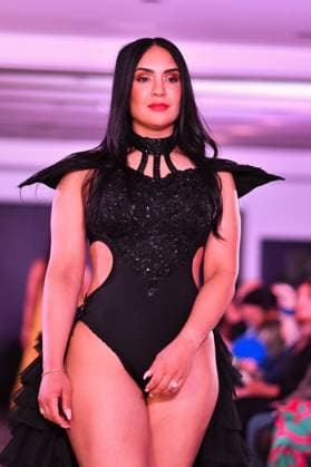 Spring Colors Fashion Week de Madrid - 26 Sep 2025 A model walks the runway wearing a design by Jarul Mercedes during the Spring Colors Fashion Week de Madrid at Hotel Princesa. Madrid Spain Copyright: xAtilanoxGarciax xSOPAxImagesx FOTO49724
