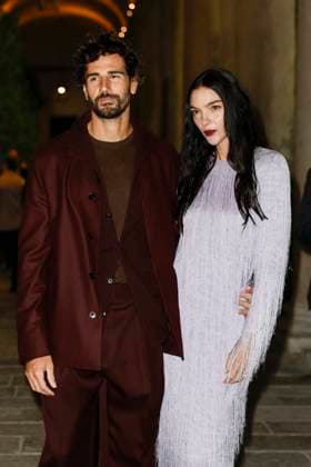 MFW EE72 Gala dinner Arrivals MP Carlo Stecchi, Mariacarla Boscono arrive at the EE72 event during Milan s Fashion Week Womenswear Spring Summer 2026, on September 26, 2025 in Milan (Italy), Italy. Photo by Marco Piovanotto Abacapress.com  Copyright: xPiovanottoxMarco ABACAx