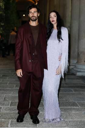 MFW EE72 Gala dinner Arrivals MP Carlo Stecchi, Mariacarla Boscono arrive at the EE72 event during Milan s Fashion Week Womenswear Spring Summer 2026, on September 26, 2025 in Milan (Italy), Italy. Photo by Marco Piovanotto Abacapress.com  Copyright: xPiovanottoxMarco ABACAx