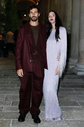 MFW EE72 Gala dinner Arrivals MP Carlo Stecchi, Mariacarla Boscono arrive at the EE72 event during Milan s Fashion Week Womenswear Spring Summer 2026, on September 26, 2025 in Milan (Italy), Italy. Photo by Marco Piovanotto Abacapress.com  Copyright: xPiovanottoxMarco ABACAx