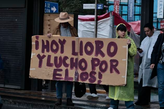 September 26, 2025, Mexico, Cdmx, Mexico: In 2014, 43 students from the RAUL ISIDRO BURGOS Teachers College in Ayotzinapa, Guerrero, were victims of enforced disappearance by local authorities, the military, and alleged drug traffickers. Today marks the 11th anniversary of this state crime, which has not been clarified as promised by previous governments and the current one led by CLAUDIA SHEIMBAUM. Members, mothers, friends, students and collectives marched from the Angel of Independence to Mexico City s Zocalo to continue demanding justice and the return of the students who have not been found since the administration of former Mexican President Enrique Peo±a Nieto, who currently lives in Spain without any answers regarding what happen - ZUMAp204 20250926_zip_p204_012 Copyright: xJosuexPerezx