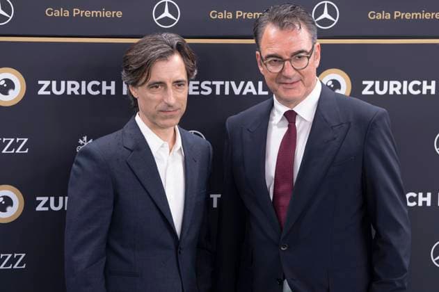 Noah Baumbach und Christian Jungen bei der Premiere des Kinofilms Jay Kelly auf dem 21. Zurich Film Festival 2025 im Kongresssaal. Zürich, 26.09.2025