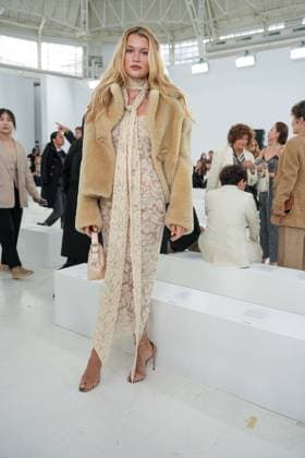 Milan, Milan Women s Fashion Week Spring Summer 2026 - Women s Fashion, Spring Summer 2026 - Ermanno Scervino fashion show - arrivals in the photo: Chloe Lecareux  Copyright: xRiccardoxGIordanox xipa-agency.netx xRiccardoxGiordano IPAx IPA_Agency_IPA65816466
