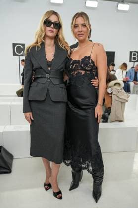 Milan, Milan Women s Fashion Week Spring Summer 2026 - Women s Fashion, Spring Summer 2026 - Ermanno Scervino fashion show - arrivals in the photo: Eleonora Carisi Veronica Ferraro  Copyright: xRiccardoxGIordanox xipa-agency.netx xRiccardoxGiordano IPAx IPA_Agency_IPA65816597