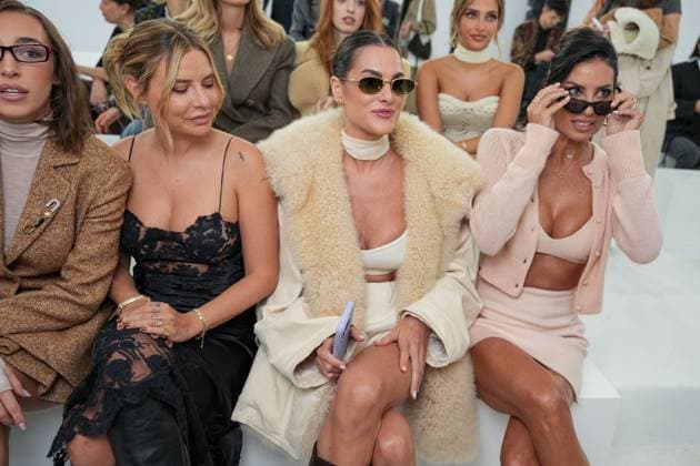 Milan, Milan Women s Fashion Week Spring Summer 2026 - Women s Fashion, Spring Summer 2026 - Ermanno Scervino fashion show - arrivals in the photo: Eleonora Carisi, Ginevra Mavilla, Veronica Ferraro Francesca Sofia Novello  Copyright: xRiccardoxGIordanox xipa-agency.netx xRiccardoxGiordano IPAx IPA_Agency_IPA65816938