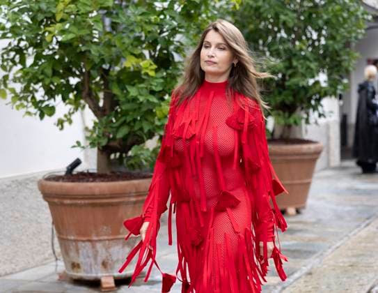 MFW Ferragamo Arrivals MP Laetitia Casta arrives at the Ferragamo fashion show during Milan s Fashion Week Womenswear Spring Summer 2026, on September 27, 2025 in Milan (Italy). Photo by Marco Piovanotto Abacapress.com  Copyright: xPiovanottoxMarco ABACAx