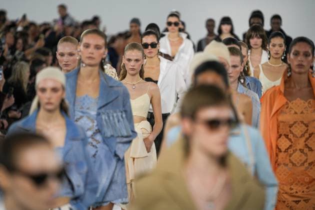 Milan, Milan Women s Fashion Week Spring Summer 2026 - Women s Fashion, Spring Summer 2026 - Ermanno Scervino fashion show - catwalk in the photo: Model  Copyright: xRiccardoxGIordanox xipa-agency.netx xRiccardoxGiordano IPAx IPA_Agency_IPA65817685