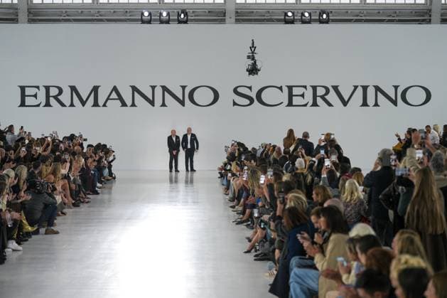 Milan, Milan Women s Fashion Week Spring Summer 2026 - Women s Fashion, Spring Summer 2026 - Ermanno Scervino fashion show - catwalk in the photo: Model  Copyright: xRiccardoxGIordanox xipa-agency.netx xRiccardoxGiordano IPAx IPA_Agency_IPA65817695