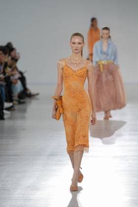 Milan, Milan Women s Fashion Week Spring Summer 2026 - Women s Fashion, Spring Summer 2026 - Ermanno Scervino fashion show - catwalk in the photo: Model  Copyright: xRiccardoxGIordanox xipa-agency.netx xRiccardoxGiordano IPAx IPA_Agency_IPA65817433