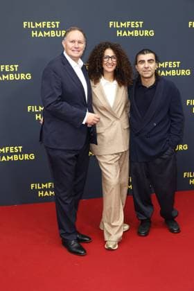 Carsten Brosda, Filmfest-Chefin Malika Rabahallah und Fatih Akin bei der Amrum Film Premiere am 27.09.2025 im Rahmen vom 33. Filmfest in Hamburg Diane Krugers öAmrum Filmpremiere beim Filmfest in Hamburg