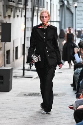 Milan, Italy: Milan, Milan Women s Fashion Week Spring Summer 2026 - Women s Fashion, Spring Summer 2026. - MSGM fashion show - catwalk - photo: model Milan Italy  - ZUMAp169 20250927_zea_p169_835 Copyright: xSimonaxChiocciax
