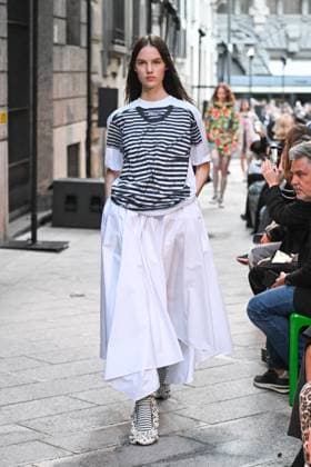 Milan, Italy: Milan, Milan Women s Fashion Week Spring Summer 2026 - Women s Fashion, Spring Summer 2026. - MSGM fashion show - catwalk - photo: model Milan Italy  - ZUMAp169 20250927_zea_p169_838 Copyright: xSimonaxChiocciax