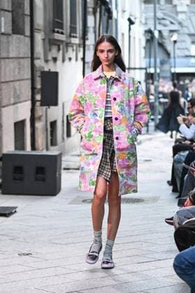 Milan, Italy: Milan, Milan Women s Fashion Week Spring Summer 2026 - Women s Fashion, Spring Summer 2026. - MSGM fashion show - catwalk - photo: model Milan Italy  - ZUMAp169 20250927_zea_p169_840 Copyright: xSimonaxChiocciax