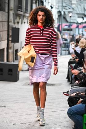 Milan, Italy: Milan, Milan Women s Fashion Week Spring Summer 2026 - Women s Fashion, Spring Summer 2026. - MSGM fashion show - catwalk - photo: model Milan Italy  - ZUMAp169 20250927_zea_p169_850 Copyright: xSimonaxChiocciax