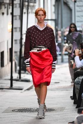 Milan, Italy: Milan, Milan Women s Fashion Week Spring Summer 2026 - Women s Fashion, Spring Summer 2026. - MSGM fashion show - catwalk - photo: model Milan Italy  - ZUMAp169 20250927_zea_p169_832 Copyright: xSimonaxChiocciax