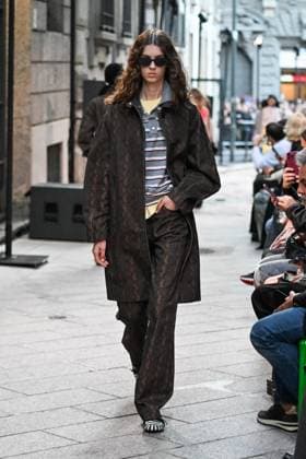 Milan, Italy: Milan, Milan Women s Fashion Week Spring Summer 2026 - Women s Fashion, Spring Summer 2026. - MSGM fashion show - catwalk - photo: model Milan Italy  - ZUMAp169 20250927_zea_p169_854 Copyright: xSimonaxChiocciax
