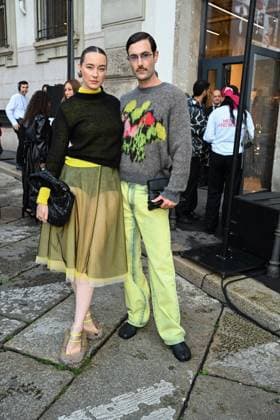 Milan, Milan Women s Fashion Week Spring Summer 2026 - Women s Fashion, Spring Summer 2026 - MSGM fashion show - guests - photo: Young Emperors  Copyright: xSimonaxChiocciax xipa-agency.netx xFotosickix IPA_Agency_IPA65843774