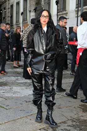 Milan, Milan Women s Fashion Week Spring Summer 2026 - Women s Fashion, Spring Summer 2026 - MSGM fashion show - guests - photo: Koran Madi  Copyright: xSimonaxChiocciax xipa-agency.netx xFotosickix IPA_Agency_IPA65843789