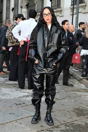 Milan, Milan Women s Fashion Week Spring Summer 2026 - Women s Fashion, Spring Summer 2026 - MSGM fashion show - guests - photo: Koran Madi  Copyright: xSimonaxChiocciax xipa-agency.netx xFotosickix IPA_Agency_IPA65843796
