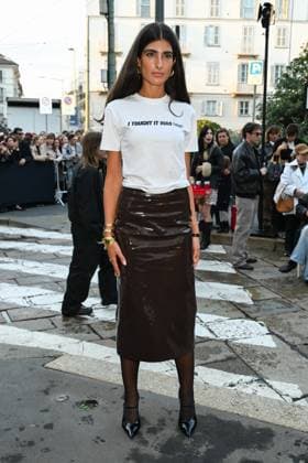 Milan, Milan Women s Fashion Week Spring Summer 2026 - Women s Fashion, Spring Summer 2026 - MSGM fashion show - guests - photo: Romy Nassar  Copyright: xSimonaxChiocciax xipa-agency.netx xFotosickix IPA_Agency_IPA65843904