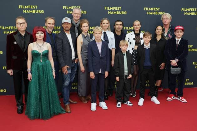 Filmfest Hamburg Das Cast mit u.a. Lisa Hagmeister, Laura Tonke, Jasper Billerbeck, Kian Köpke, Diane Kruger, Fatih Akin, Premiere des Films AMRUM auf dem Filmfest Hamburg im Cinemaxx Dammtor, Hamburg, 27.09.2025 Copyright: xEventpressxBecherx