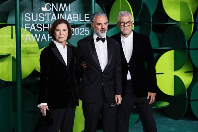Milan, Milan Women s Fashion Week Spring Summer 2026 - Women s Fashion, Spring Summer 2026 - CNMI Sustainable Fashion Awards 2025 at Teatro alla Scala - Photocall for guest arrivals. Pictured: Andrea Camerana, Silvana Armani, Leo Dell Orco  Copyright: xAlessandroxBremecx xipa-agency.netx xx IPA_Agency_IPA65848919
