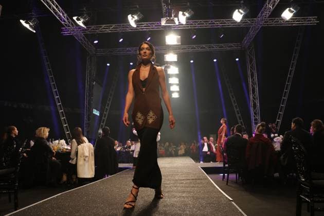 The CodeFashion Runway fashion show held in Bulgaria SOFIA, BULGARIA - SEPTEMBER 27: A model walks the runway at the CodeFashion Runway fashion show in Sofia, Bulgaria on September 27, 2025. The autumn winter event in the capital Sofia showcased collections by renowned fashion designers from Turkiye, Bulgaria, Croatia, Romania, Montenegro, North Macedonia, and Greece. Dzhanan Mehmed Ismail Anadolu Sofia Bulgaria. Editorial use only. Please get in touch for any other usage.  Copyright: x2025xAnadoluxDzhananxMehmedxIsmailx