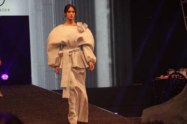 The CodeFashion Runway fashion show held in Bulgaria SOFIA, BULGARIA - SEPTEMBER 27: A model walks the runway at the CodeFashion Runway fashion show in Sofia, Bulgaria on September 27, 2025. The autumn winter event in the capital Sofia showcased collections by renowned fashion designers from Turkiye, Bulgaria, Croatia, Romania, Montenegro, North Macedonia, and Greece. Dzhanan Mehmed Ismail Anadolu Sofia Bulgaria. Editorial use only. Please get in touch for any other usage.  Copyright: x2025xAnadoluxDzhananxMehmedxIsmailx