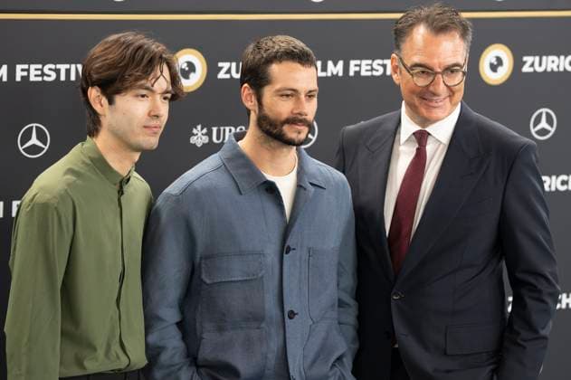 James Sweeney, Dylan O Brien und Christian Jungen bei der Premiere des Kinofilms Twinless auf dem 21. Zurich Film Festival 2025 im Festivalzentrum. Zürich, 27.09.2025