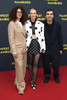 Malika Rabahallah, Diane Kruger und Fatih Akin bei der Premiere des Kinofilms Amrum auf dem 33. Filmfest Hamburg 2025 im Cinemaxx Dammtor. Hamburg, 27.09.2025