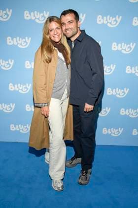 abb Katharina Kruse und Florian Kruse zu Gast auf dem blauen Teppich bei der Film Premiere Bluey im Kino Kuechenspass Kollektion im CinemaxX Berlin Potsdamer Platz am 27.09.2025 in Berlin Berlin Deutschland