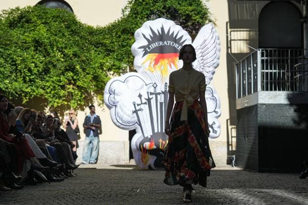 Milan, Milan Women s Fashion Week Spring Summer 2026 - Women s Fashion, Spring Summer 2026. - Francesca Liberatore fashion show - catwalk in the photo: Model  Copyright: xRiccardoxGIordanox xipa-agency.netx xRiccardoxGiordano IPAx IPA_Agency_IPA65863584