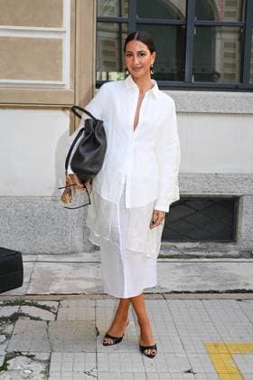 Milan, Italy: Milan, Milan Women s Fashion Week Spring Summer 2026 - Women s Fashion, Spring Summer 2026 - Calcaterra fashion show - guests - photo: Martina Tinarelli Milan Italy  - ZUMAp169 20250928_zea_p169_166 Copyright: xSimonaxChiocciax
