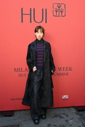 Milan, Milan Women s Fashion Week Spring Summer 2026 - Women s Fashion, Spring Summer 2026 - HUI fashion show - guests - photo: Gegg Egg  Copyright: xSimonaxChiocciax xipa-agency.netx xFotosickix IPA_Agency_IPA65874507