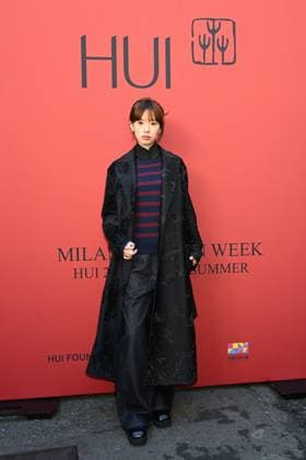 Milan, Milan Women s Fashion Week Spring Summer 2026 - Women s Fashion, Spring Summer 2026 - HUI fashion show - guests - photo: Gegg Egg  Copyright: xSimonaxChiocciax xipa-agency.netx xFotosickix IPA_Agency_IPA65874508
